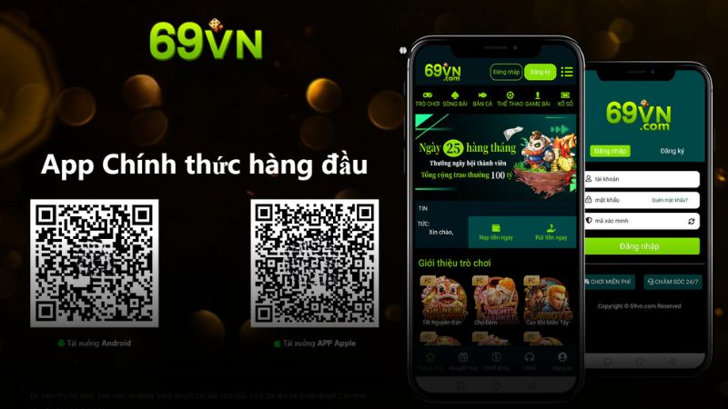 Chỉ dẫn tải app nhà cái 69vn cụ thể cho người chơi Android và iOS